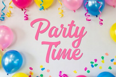 Party Time Balloons Background