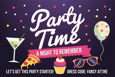 Party Time Invitation Clipart