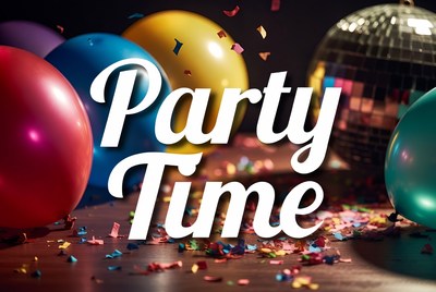 Party Time Balloons Confetti