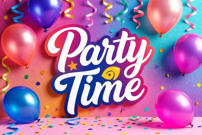 Party Time Balloons Background