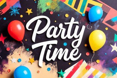 Party Time Balloons and Stars