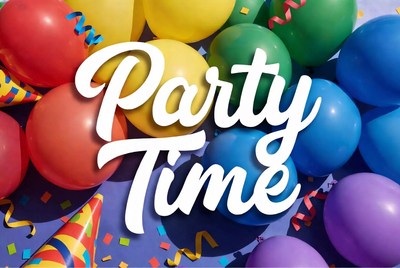 Party Time Balloons and Confetti