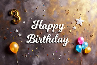 Happy 3rd Birthday Balloons