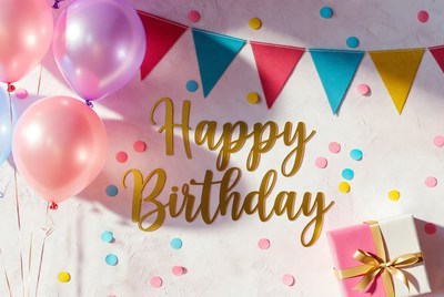 Happy Birthday Balloons and Gift