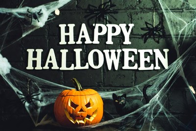 Happy Halloween Pumpkin and Black Cat