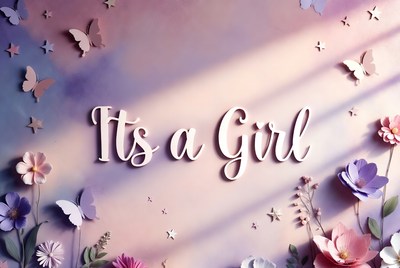 It's a Girl baby announcement