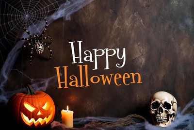 Happy Halloween with Pumpkin and Spider