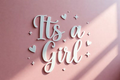 It's a Girl baby announcement sign
