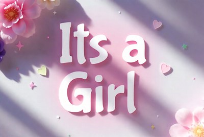 It's a Girl Baby Announcement
