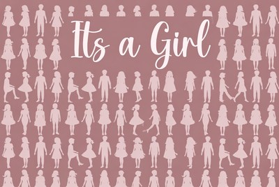 It's a Girl Silhouette Crowd