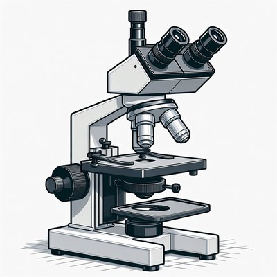 Compound Microscope Illustration