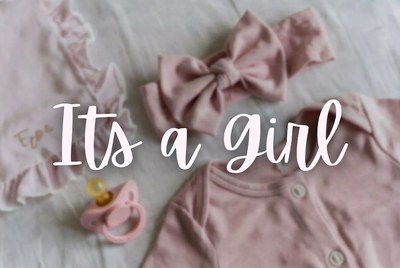 It's a Girl Baby Announcement