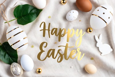 Happy Easter Eggs and Bunny