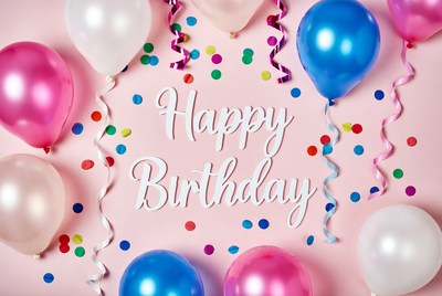 Happy Birthday Balloons and Confetti