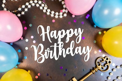 Happy Birthday Balloons and Confetti
