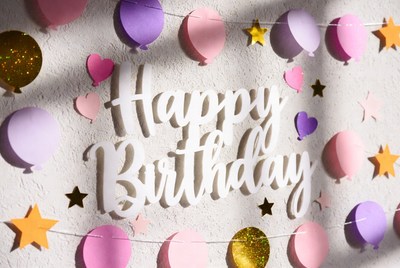 Happy Birthday Balloons Wall Decor