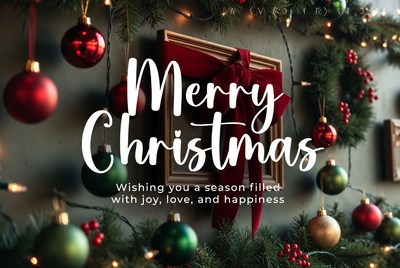 Merry Christmas Wreath Greeting Card