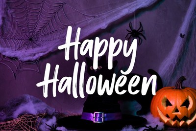 Happy Halloween with Witch Hat