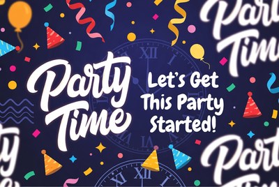 Party Time Illustration with Balloons