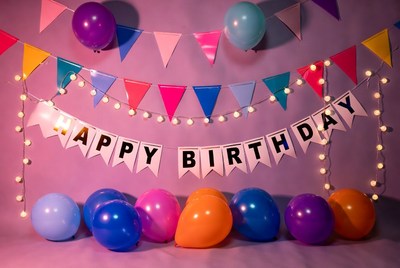 Happy Birthday Balloons and Banners