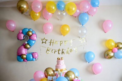 Happy 2nd Birthday Balloon Wall