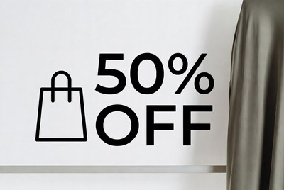 50% Off Shopping Bag Icon