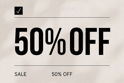 50% Off Sale Badge
