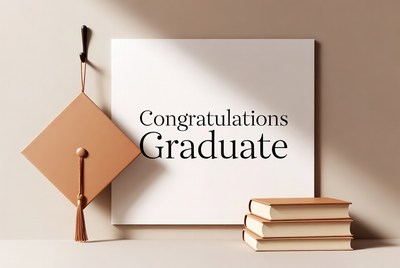 Congratulations Graduate with Cap and Books