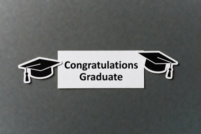 Graduation Caps Congratulations Card