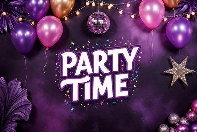 Party Time Balloons and Disco Ball
