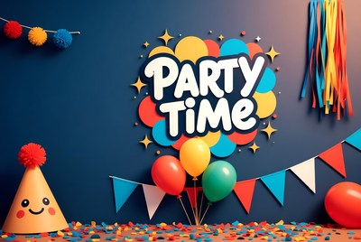 Party Time Balloons and Decorations