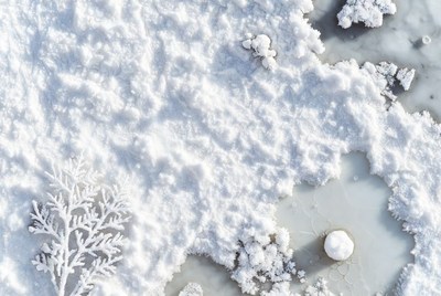 Snow on Ice with Branches