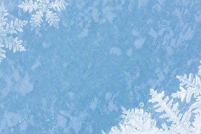 Snowflakes on Blue Background