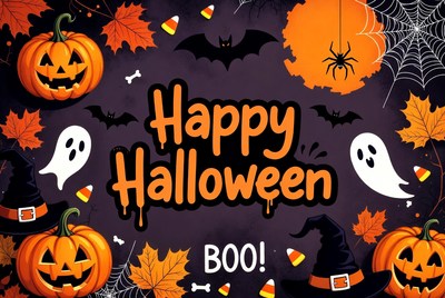 Happy Halloween Boo Illustration