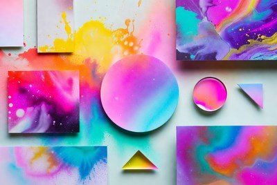 Vibrant Abstract Geometric Shapes