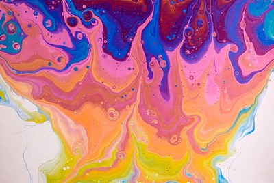 Vibrant Abstract Fluid Art