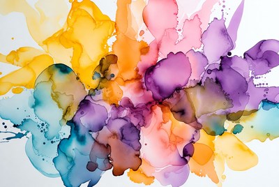 Colorful Alcohol Ink Abstract Art