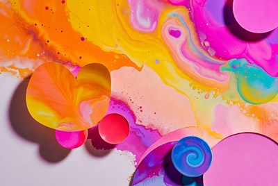 Vibrant Abstract Fluid Art