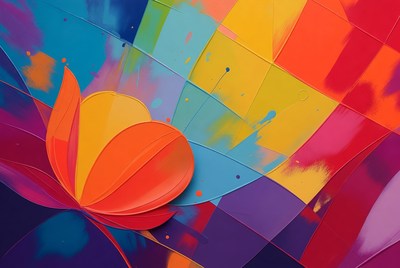 Colorful Origami Lotus Flower