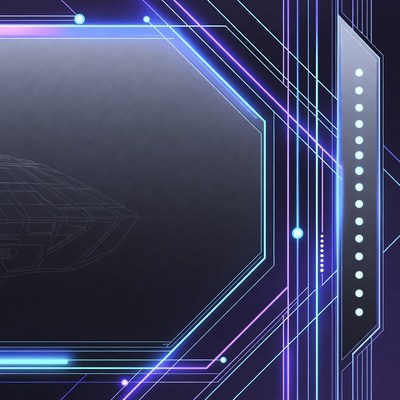Futuristic Neon Cyberpunk Frame