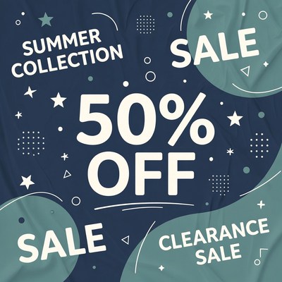 Summer 50% Off Sale Graphic