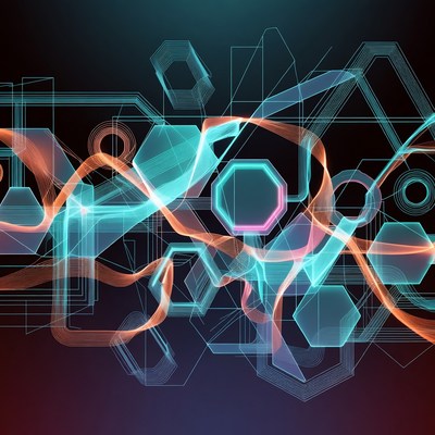 Abstract Geometric Tech Background