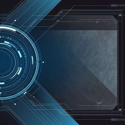 Futuristic Blue Circuitry Background
