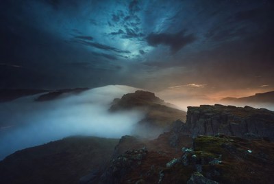 Misty Mountains at Twilight