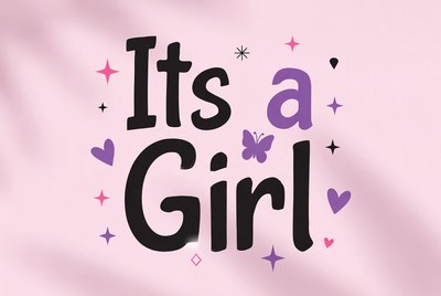 It's a Girl Baby Announcement