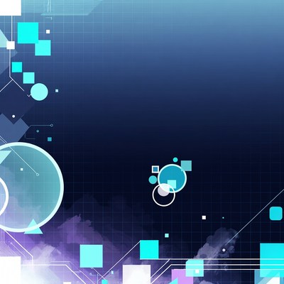 Abstract Cyan Geometric Background