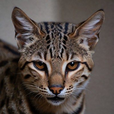Close-up of Serval Cat Portrait