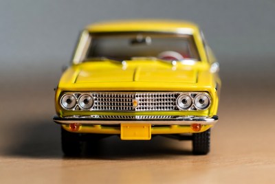 Yellow classic toy car