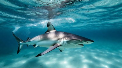 Blacktip shark swimming underwater