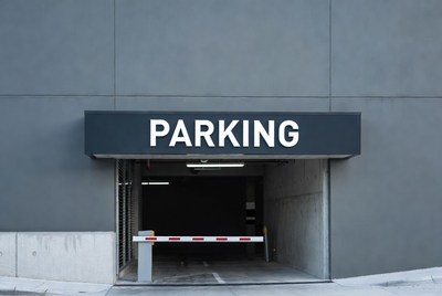 Parking Garage Entrance Sign